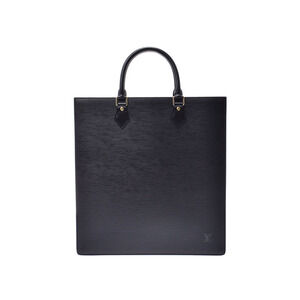 Louis Vuitton Epi Sac Plat black leather tote bag handbag